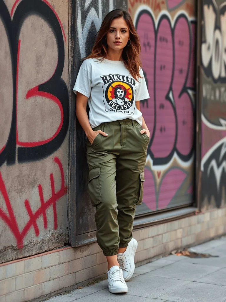 Graphic Tee and Cargo Pants

