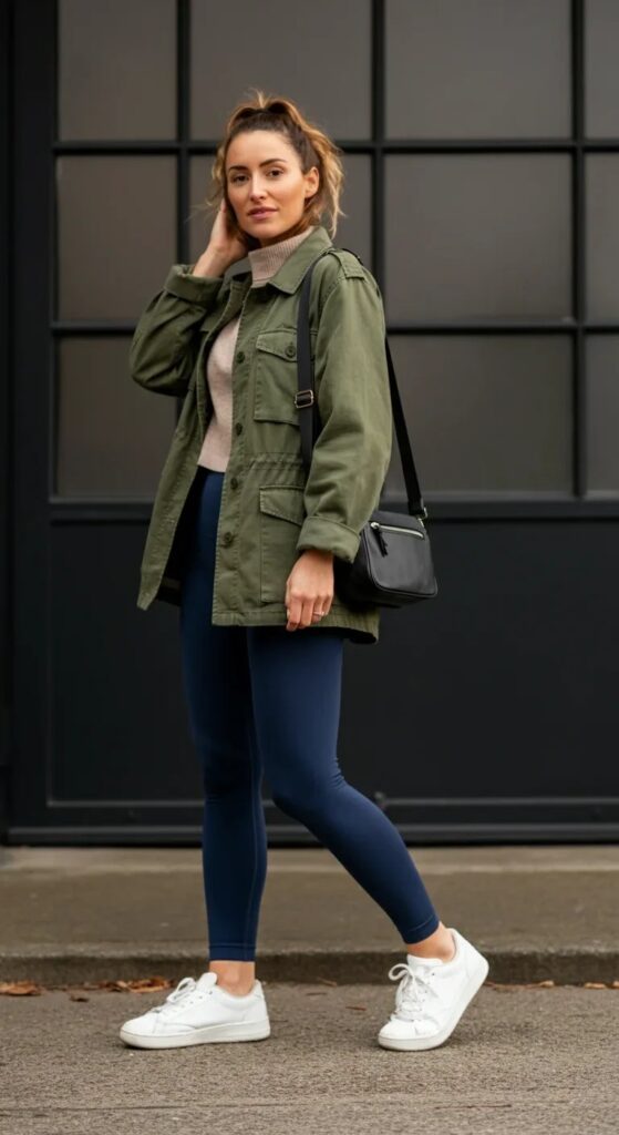 Utility Jacket and Seamless Leggings

