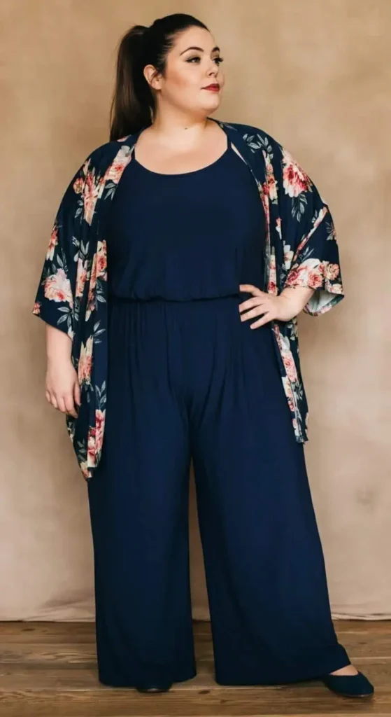 Palazzo Jumpsuit with Kimono
