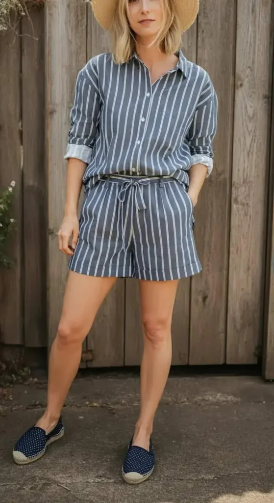 Striped Cotton Set
