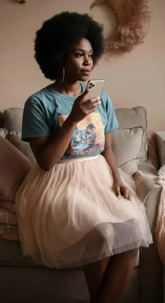 Tulle Skirt and Graphic Tee
