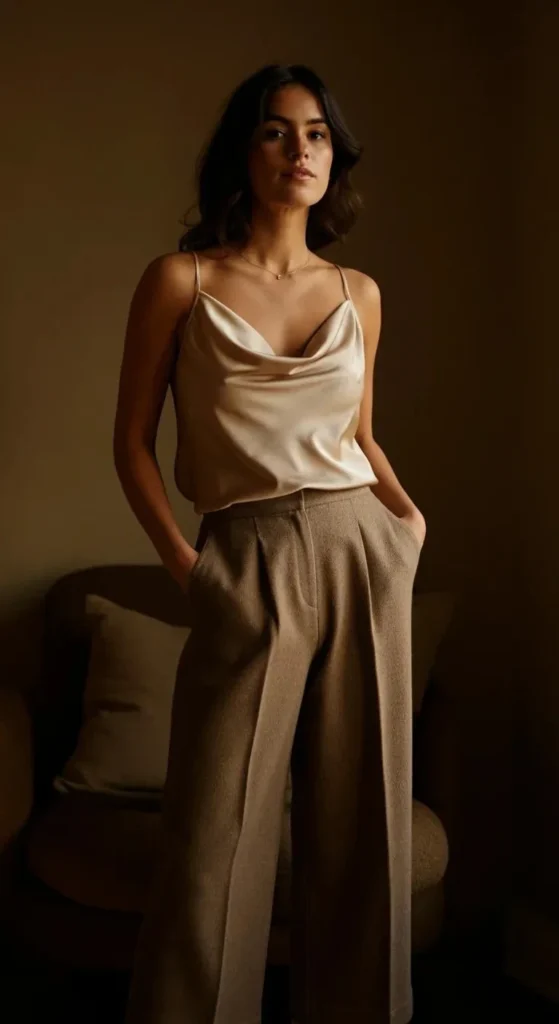 Silk Cami and Culottes
