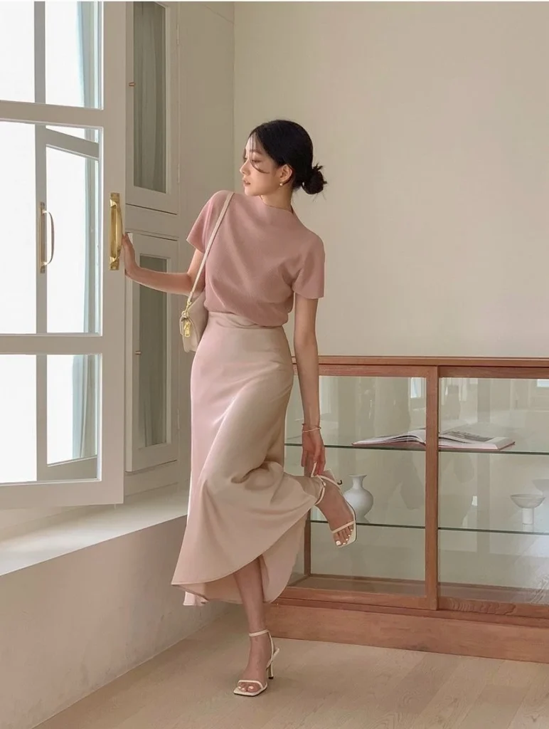 Soft Pink Two-Piece Monochromatic Set