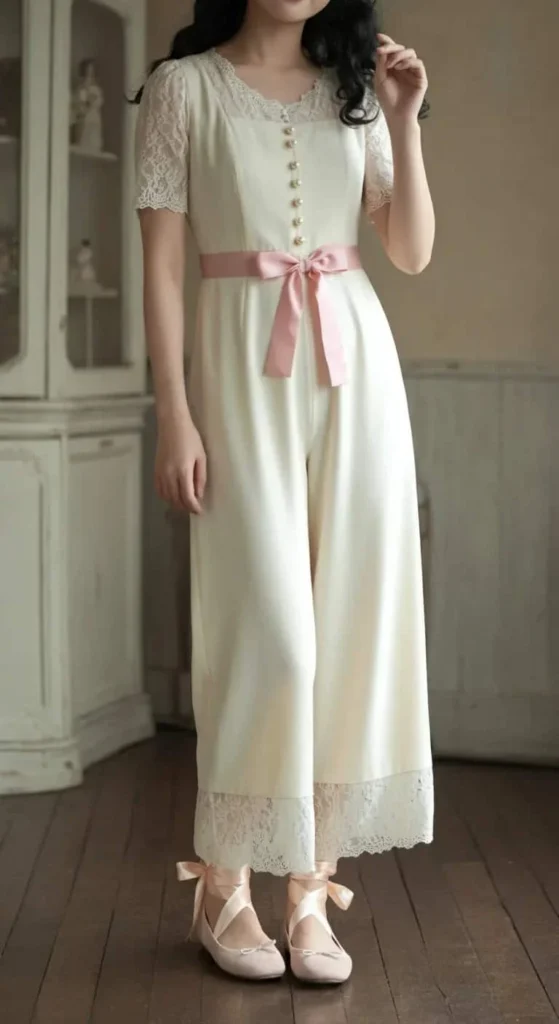 Lace-Trimmed Jumpsuit