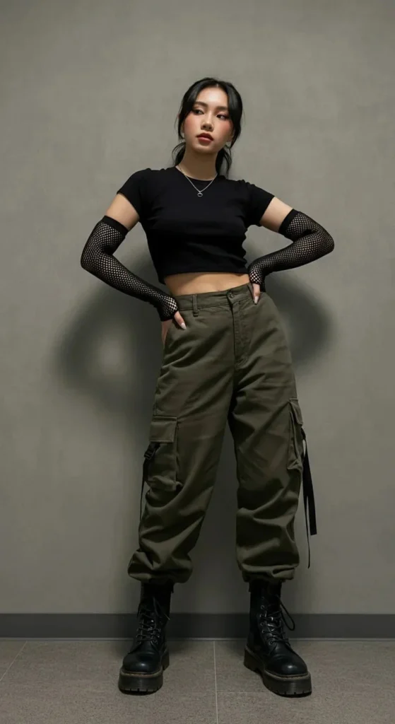 Cargo Pants and Crop Top