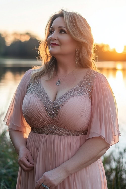 20 Elegant Styles That Flatter Every Curve Wedding Guest Dresses for Plus-size Women over 50 2026